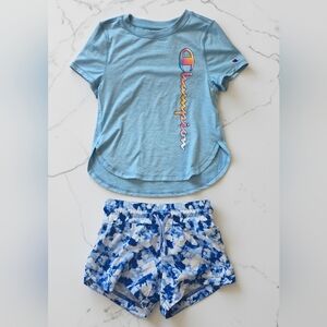 Champion Blue T-Shirt and Shorts Set